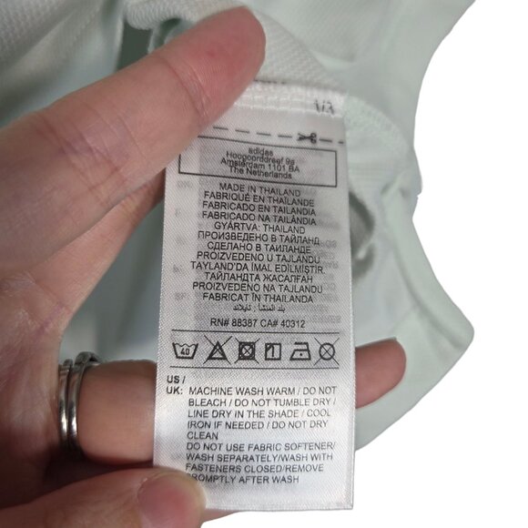 NWT adidas x Malbon Golf Polo Shirt in Crystal Jade - Picture 9 of 10